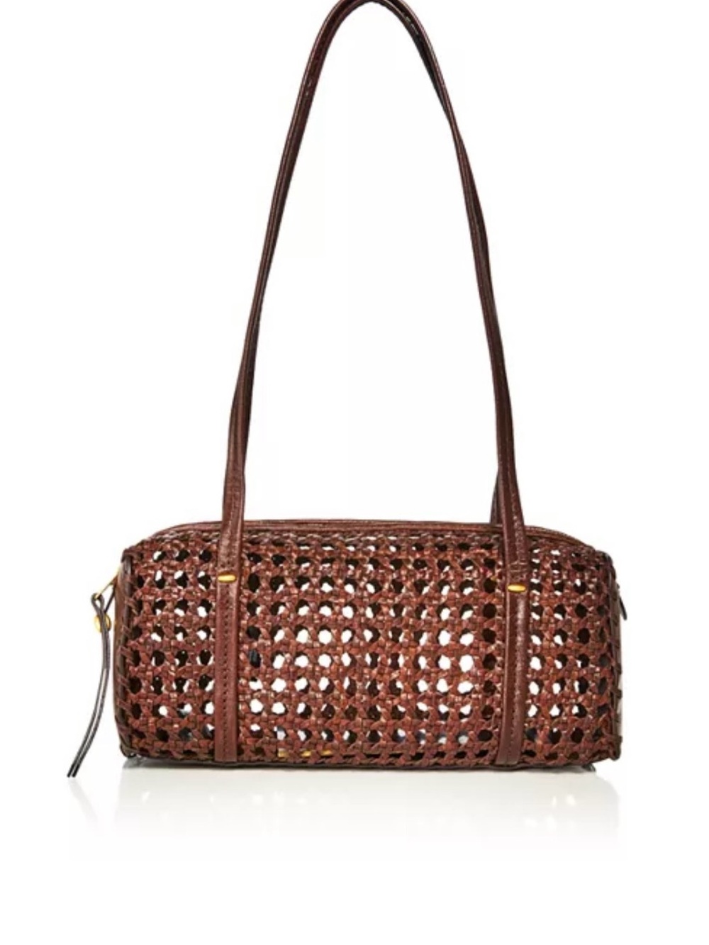 Woven Brown Shoulder Bag - Stylish Women’s Handbag - Picture 2 of 5
